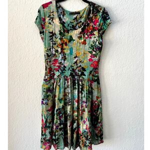 Peruvian Connection Dress $199 Small Floral Sundress Cottagecore Watercolor